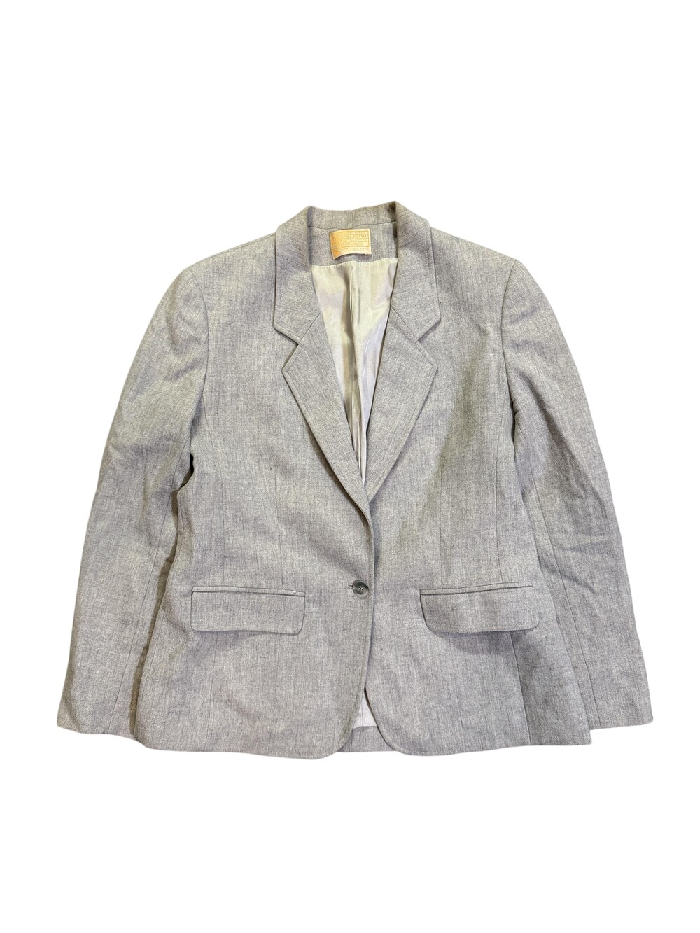 Vintage Pendleton Wool Blazer Womens Small Gray Tailored Lined Made USA 90s
